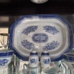 Fitzhugh Spode Cups, Platter, Salt and Pepper Shaker